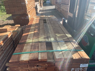 Ca. 178x Angelim Pedra Beschoeiingsplanken, 20x100mm, lengte 16/200cm,